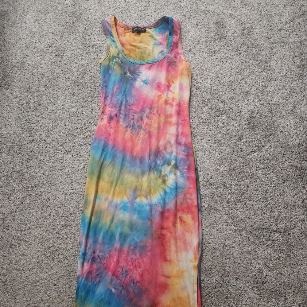 Midi tie dye dress